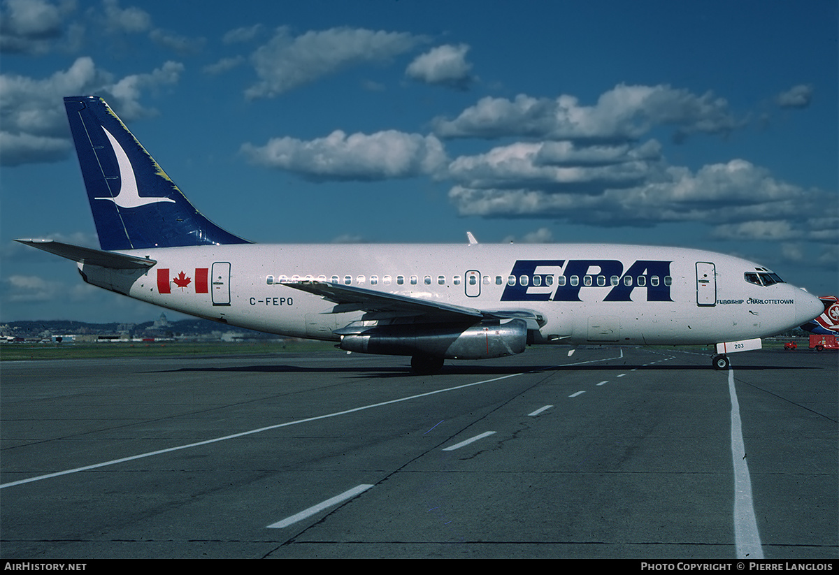 Aircraft Photo of C-FEPO | Boeing 737-2E1 | Eastern Provincial Airways - EPA | AirHistory.net #296916
