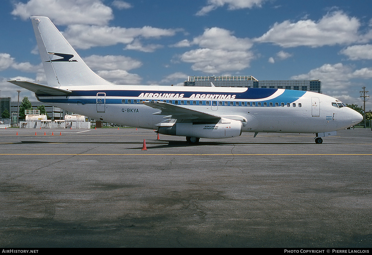 Aircraft Photo of G-BKYA | Boeing 737-236/Adv | Aerolíneas Argentinas | AirHistory.net #296929