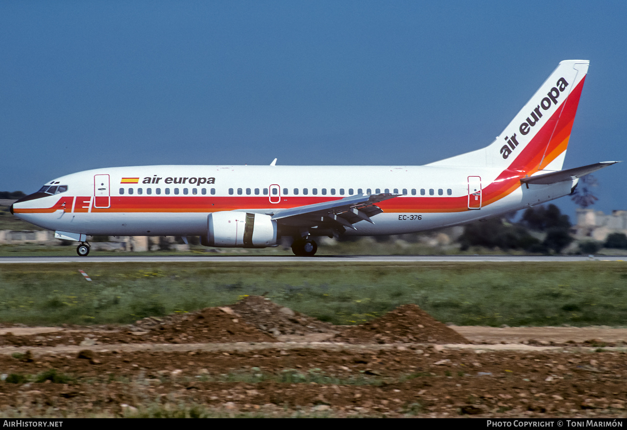 Aircraft Photo of EC-376 | Boeing 737-3Y0 | Air Europa | AirHistory.net #297005