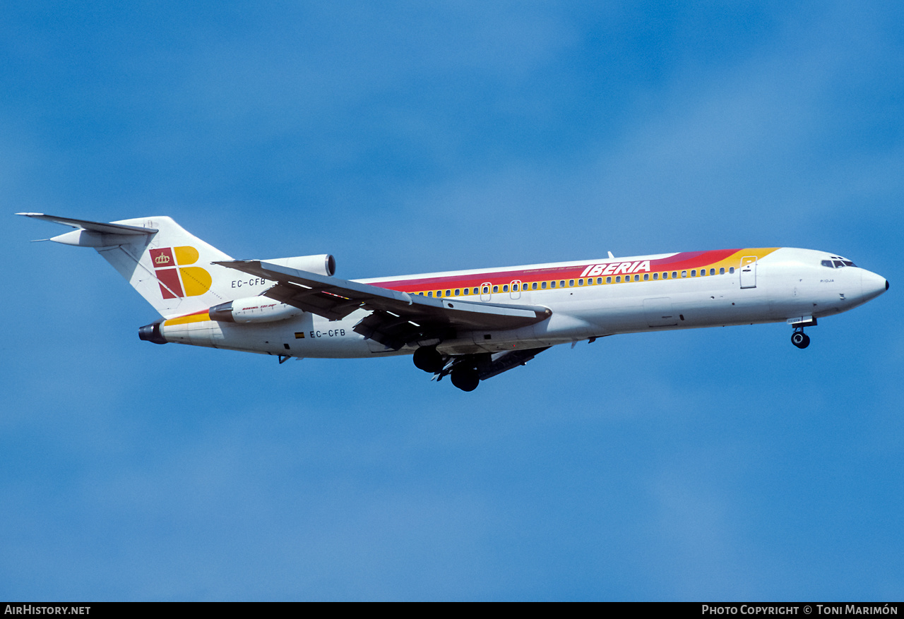 Aircraft Photo of EC-CFB | Boeing 727-256/Adv | Iberia | AirHistory.net #297014