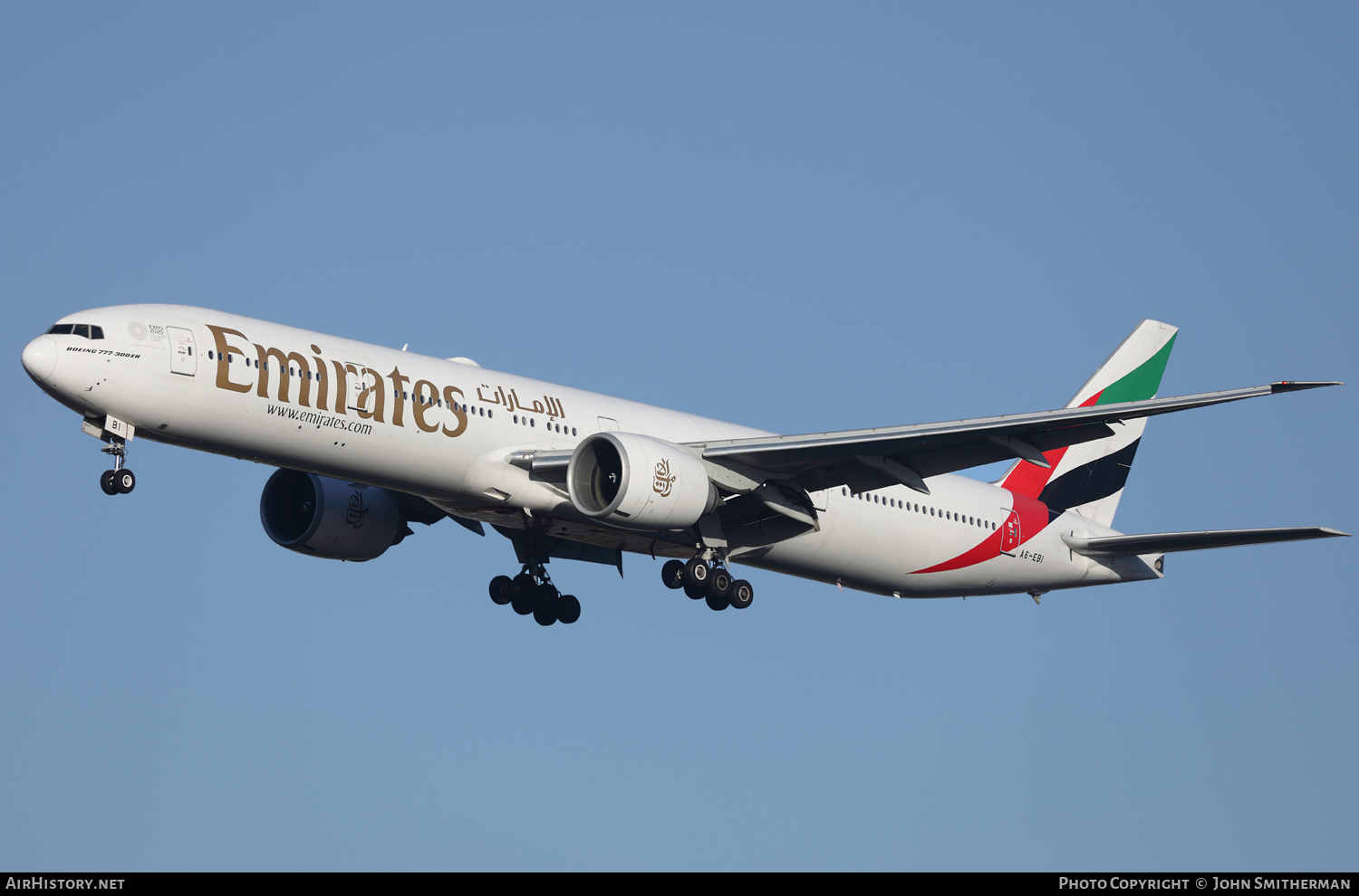 Aircraft Photo of A6-EBI | Boeing 777-36N/ER | Emirates | AirHistory.net #297044