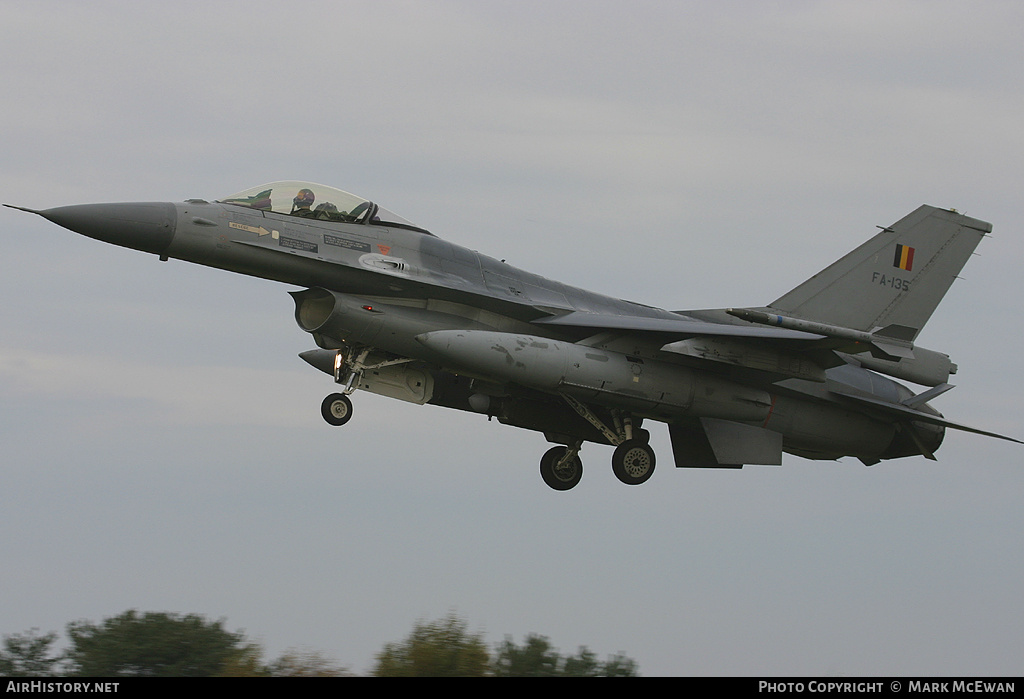 Aircraft Photo of FA-135 | General Dynamics F-16AM Fighting Falcon | Belgium - Air Force | AirHistory.net #297066