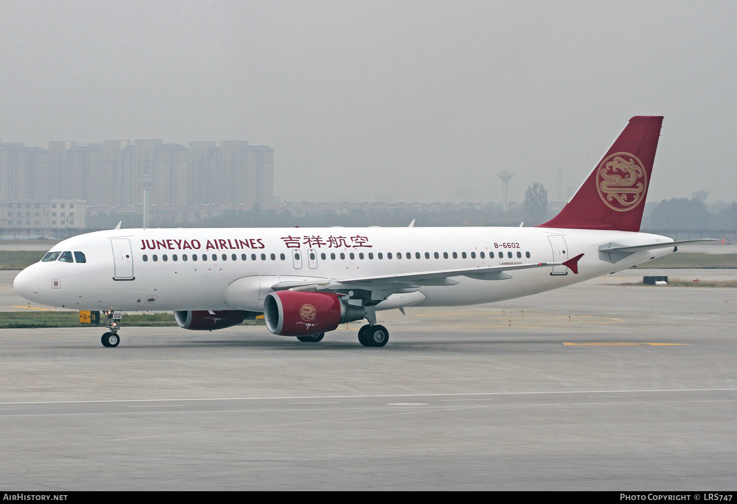 Aircraft Photo of B-6602 | Airbus A320-214 | Juneyao Airlines | AirHistory.net #297174