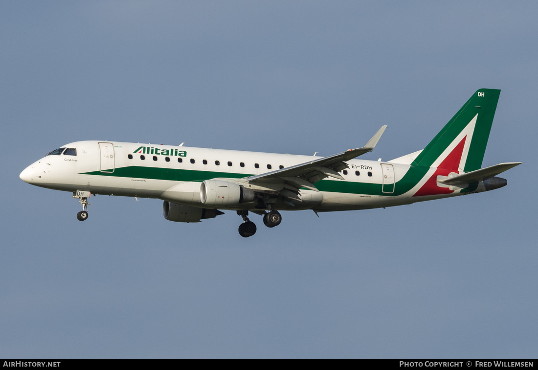 Aircraft Photo of EI-RDH | Embraer 175STD (ERJ-170-200STD) | Alitalia CityLiner | AirHistory.net #297377