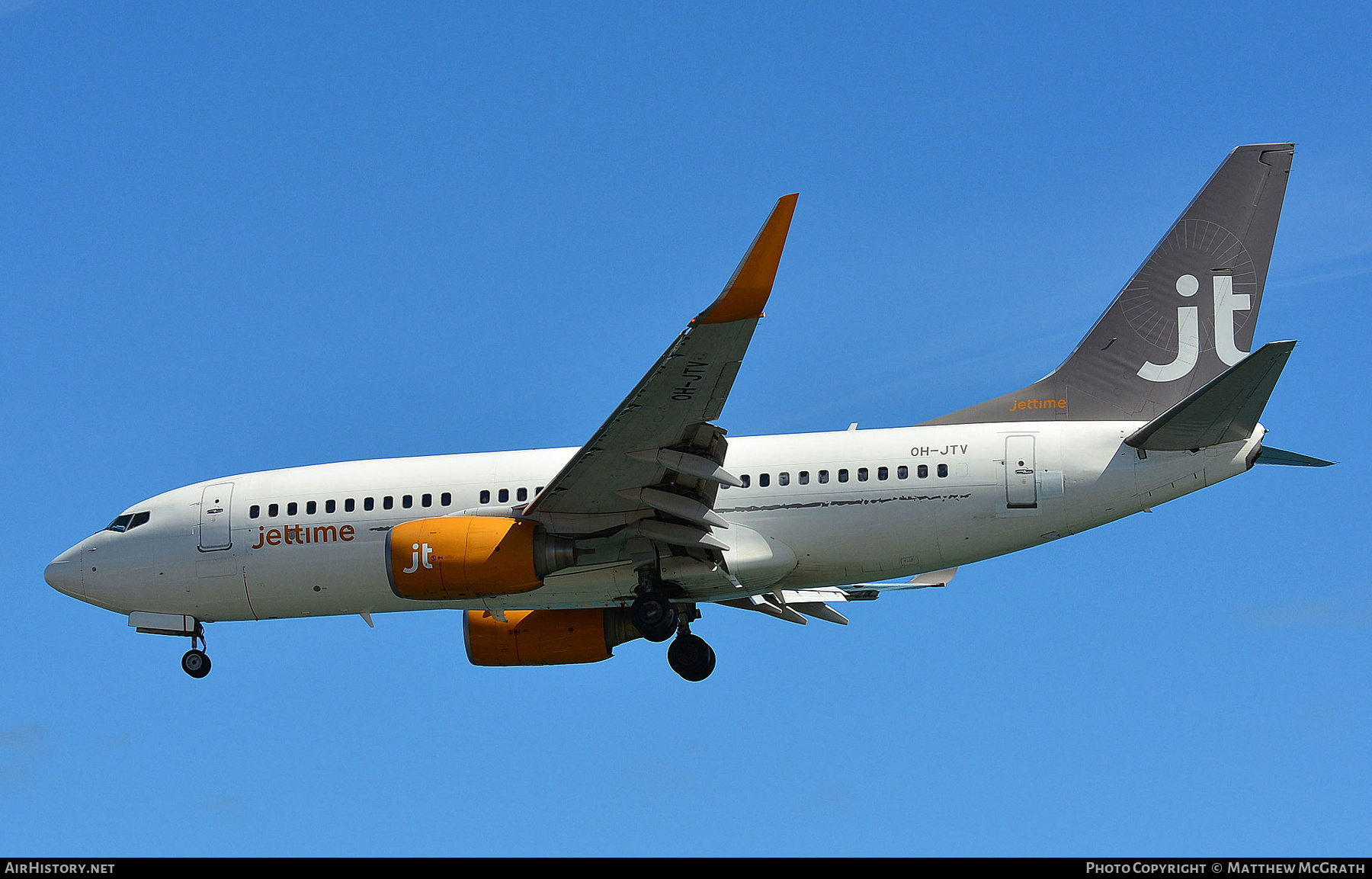 Aircraft Photo of OH-JTV | Boeing 737-7L9 | Jettime | AirHistory.net #297440