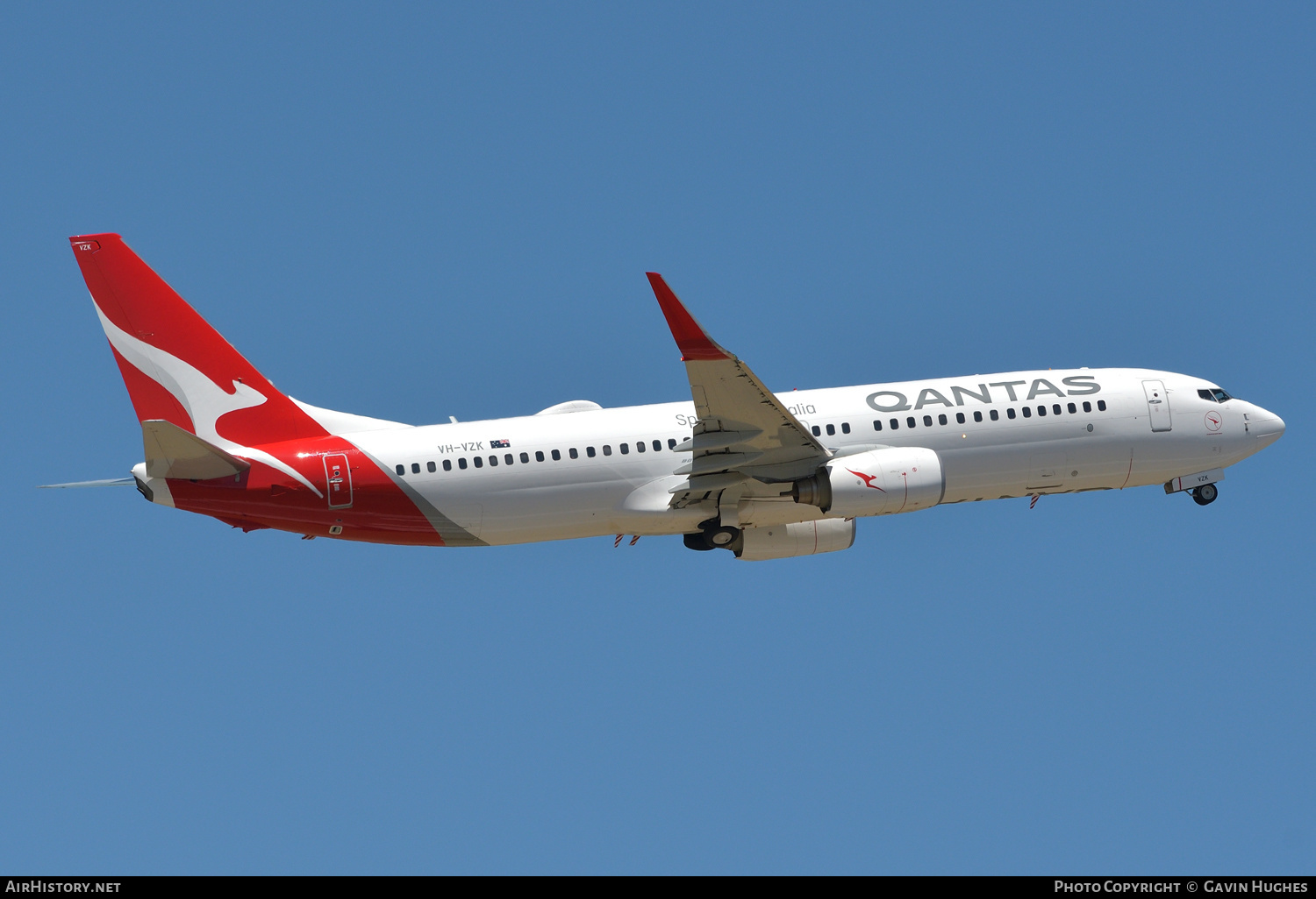 Aircraft Photo of VH-VZK | Boeing 737-838 | Qantas | AirHistory.net #297448