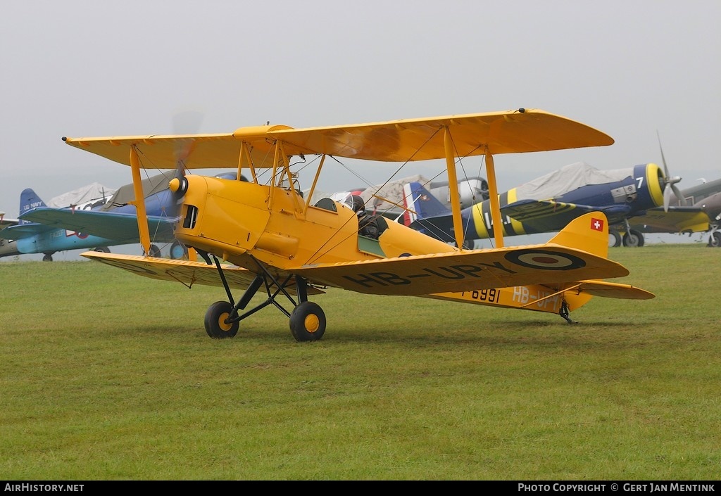 Aircraft Photo of HB-UPY / T-6991 | De Havilland D.H. 82A Tiger Moth | UK - Air Force | AirHistory.net #297649