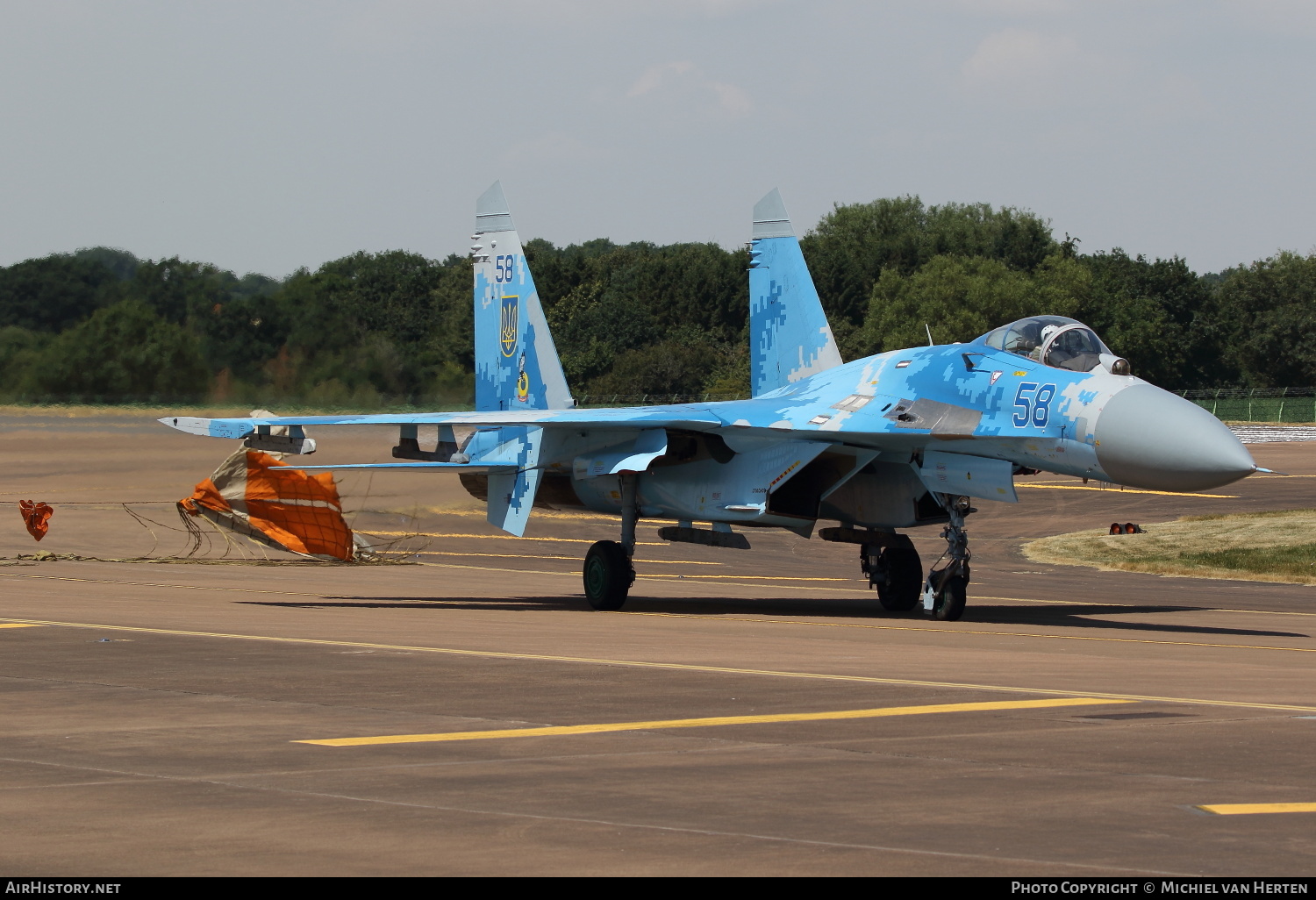 Aircraft Photo of 58 blue | Sukhoi Su-27P1M | Ukraine - Air Force | AirHistory.net #297728
