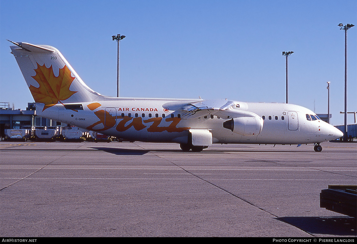 Aircraft Photo of C-GRNX | British Aerospace BAe-146-200 | Air Canada Jazz | AirHistory.net #297760