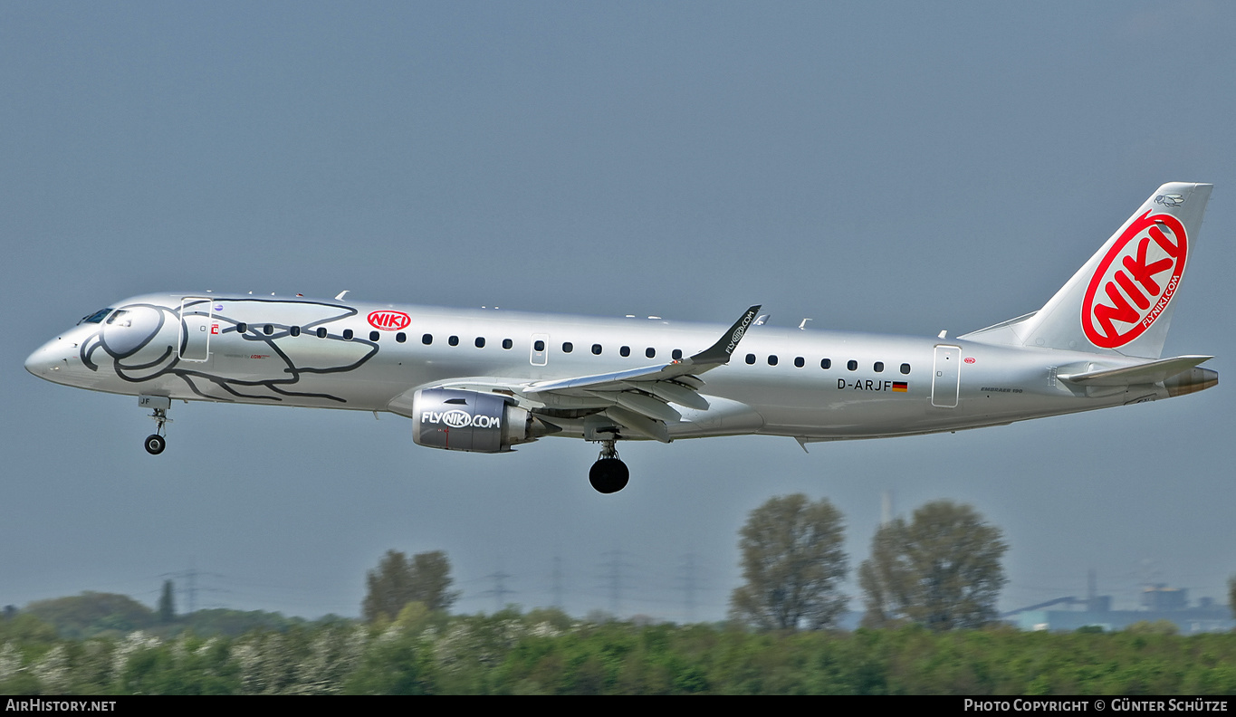 Aircraft Photo of D-ARJF | Embraer 190LR (ERJ-190-100LR) | Niki | AirHistory.net #297781