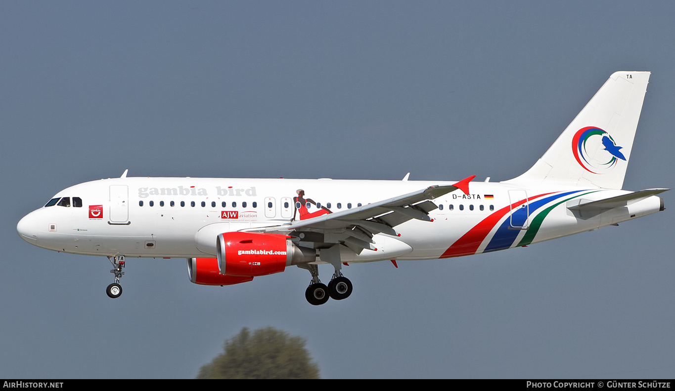Aircraft Photo of D-ASTA | Airbus A319-112 | Gambia Bird | AirHistory.net #297782