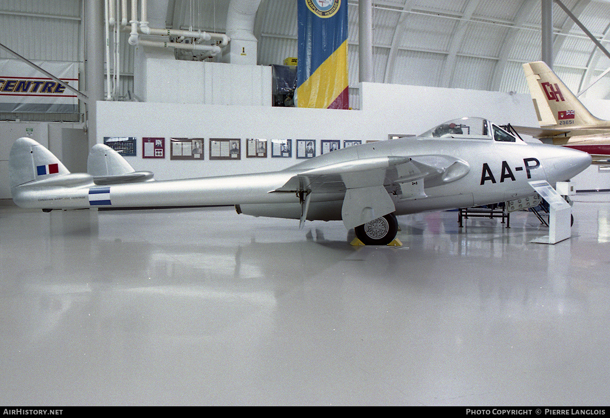 Aircraft Photo of AA-P | De Havilland D.H. 100 Vampire FB6 | Canadian Warplane Heritage | AirHistory.net #297857