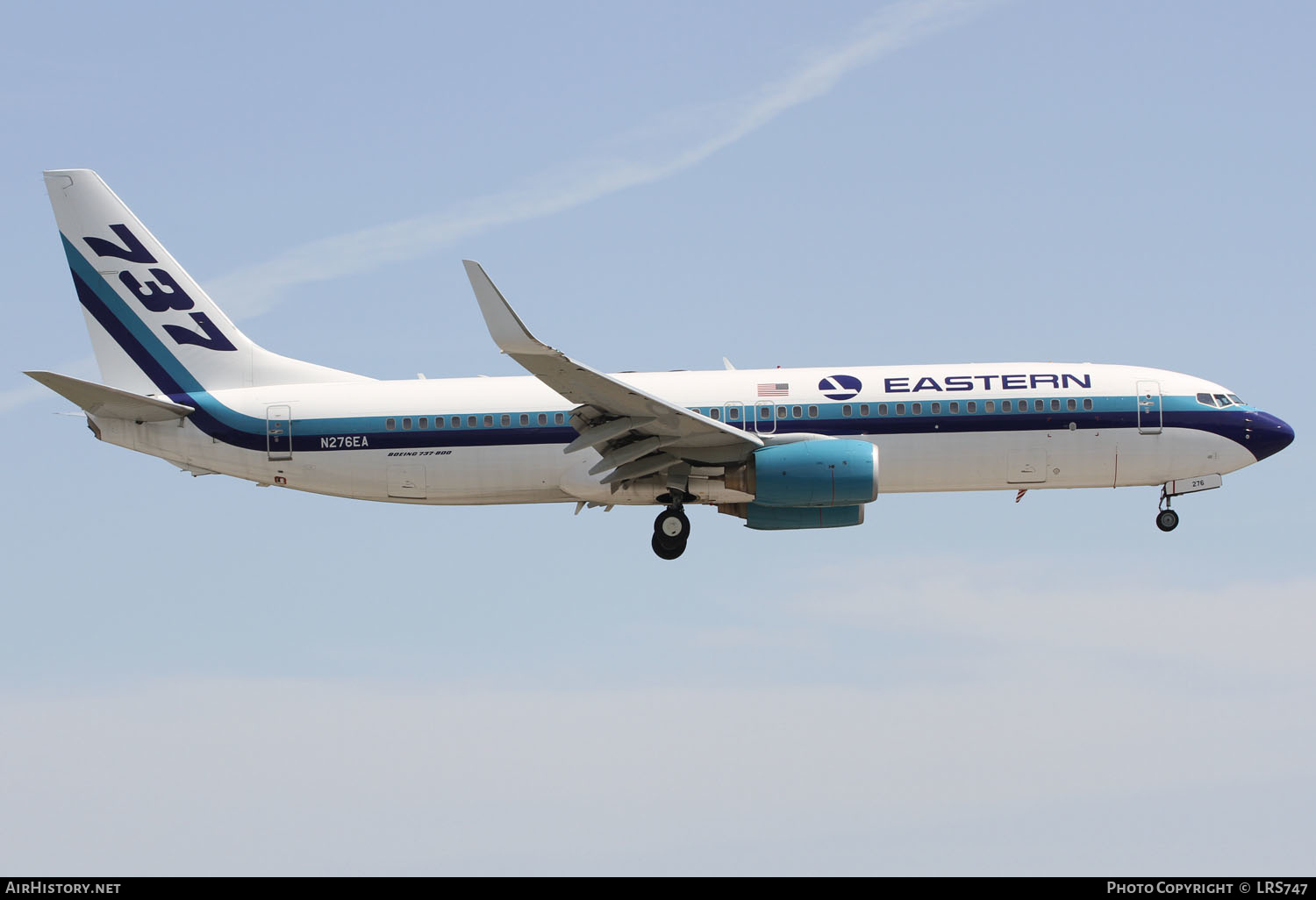 Aircraft Photo of N276EA | Boeing 737-8AL | Eastern Air Lines | AirHistory.net #298156