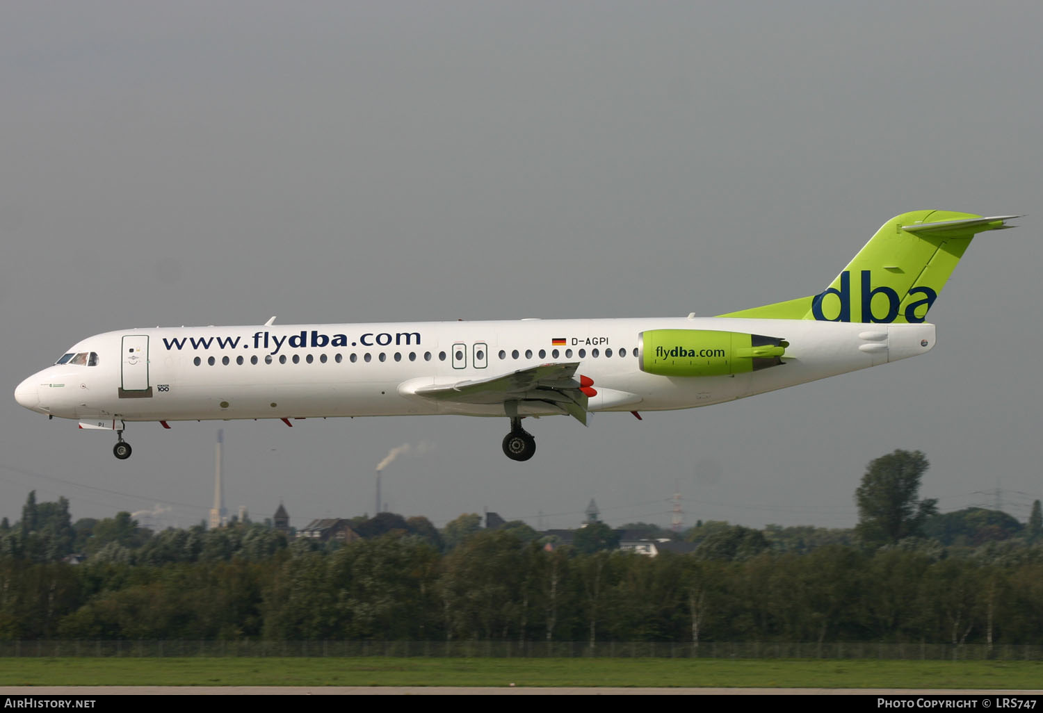 Aircraft Photo of D-AGPI | Fokker 100 (F28-0100) | DBA - Deutsche BA | AirHistory.net #298161
