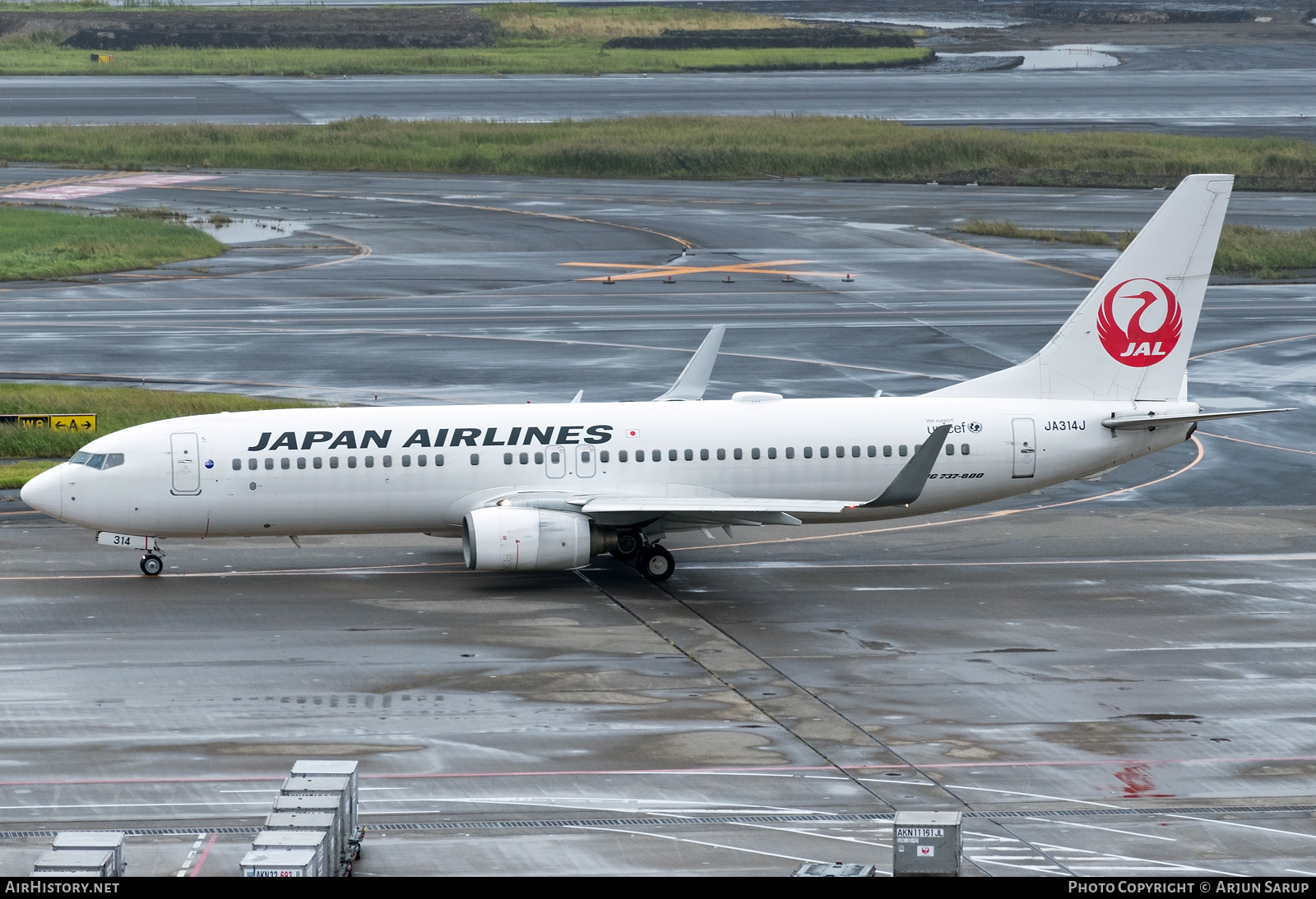 Aircraft Photo of JA314J | Boeing 737-846 | Japan Airlines - JAL | AirHistory.net #298248
