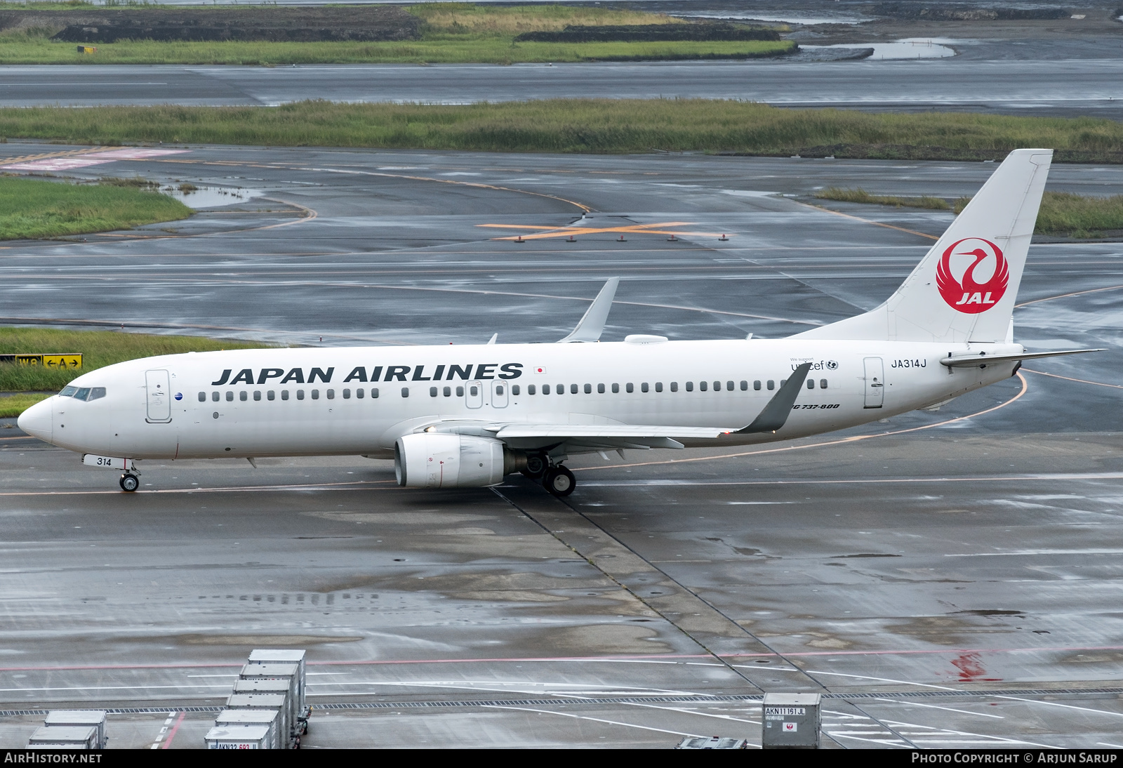 Aircraft Photo of JA314J | Boeing 737-846 | Japan Airlines - JAL | AirHistory.net #298248