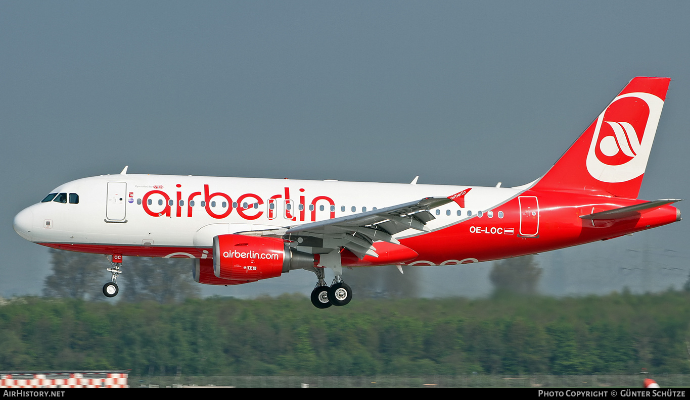 Aircraft Photo of OE-LOC | Airbus A319-112 | Air Berlin | AirHistory.net #298308