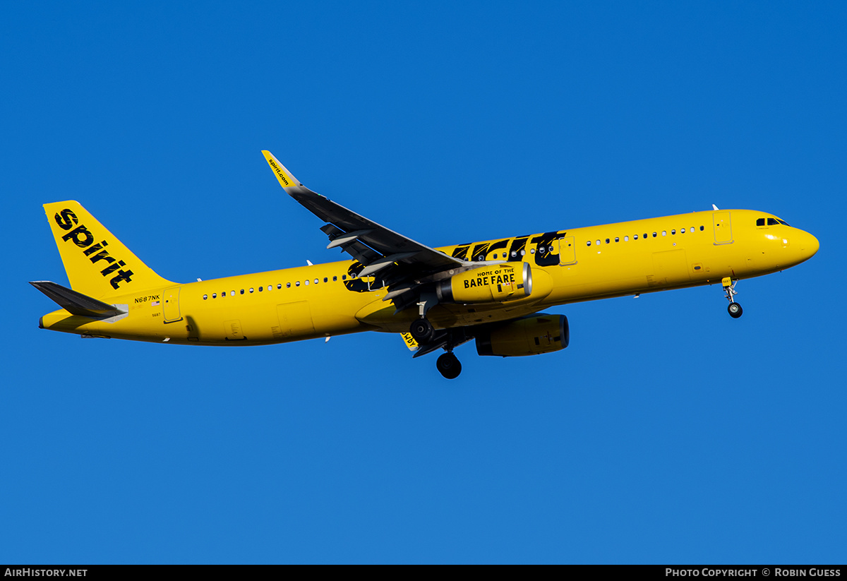 Aircraft Photo of N687NK | Airbus A321-231 | Spirit Airlines | AirHistory.net #298331