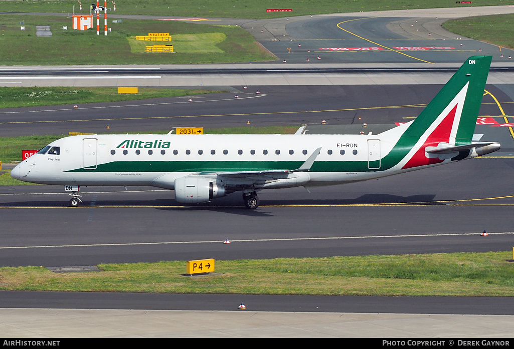 Aircraft Photo of EI-RDN | Embraer 175STD (ERJ-170-200STD) | Alitalia CityLiner | AirHistory.net #298805
