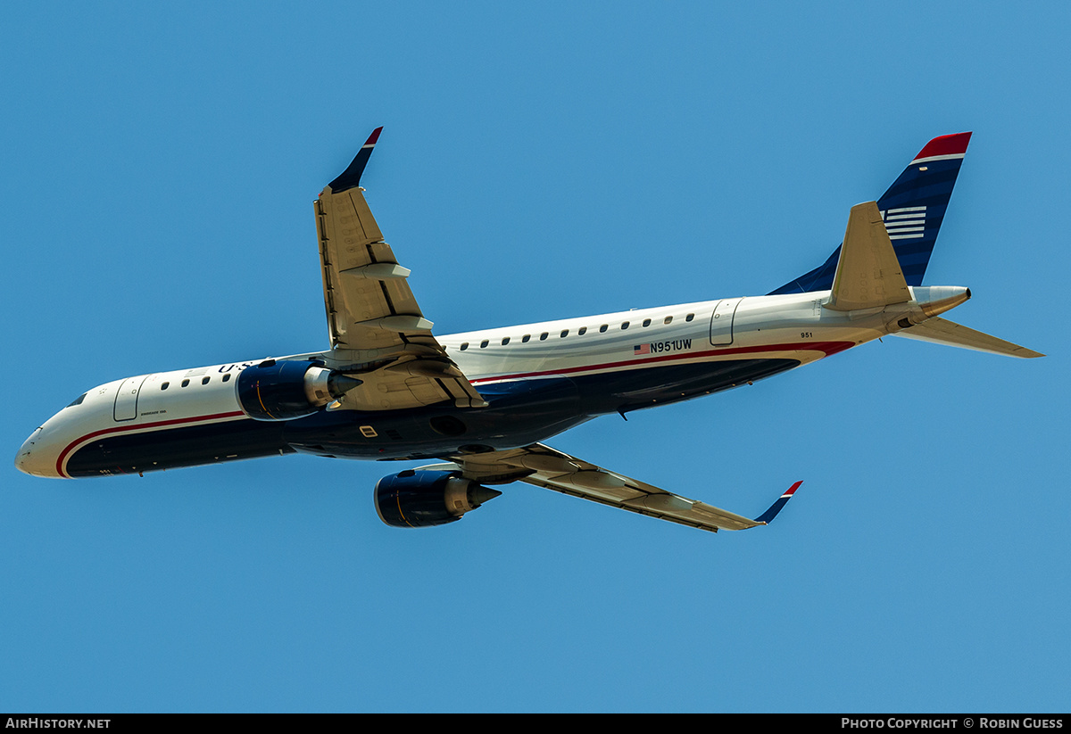 Aircraft Photo of N951UW | Embraer 190AR (ERJ-190-100IGW) | US Airways | AirHistory.net #298953