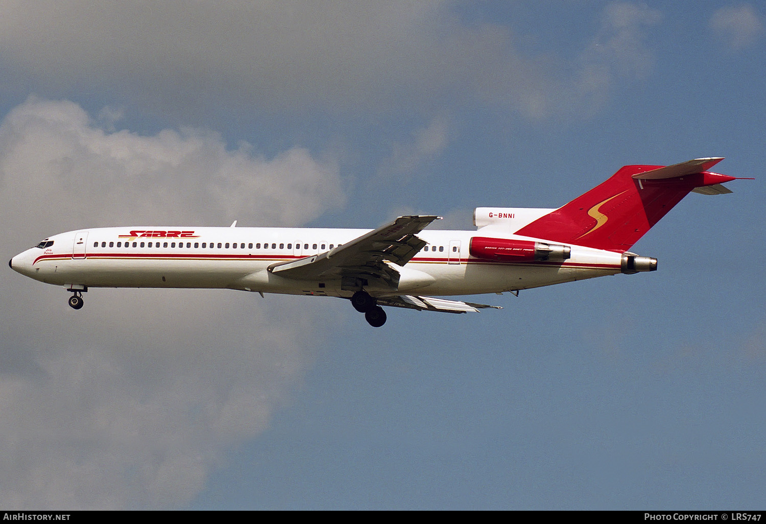 Aircraft Photo of G-BNNI | Boeing 727-276/Adv | Sabre Airways | AirHistory.net #299138