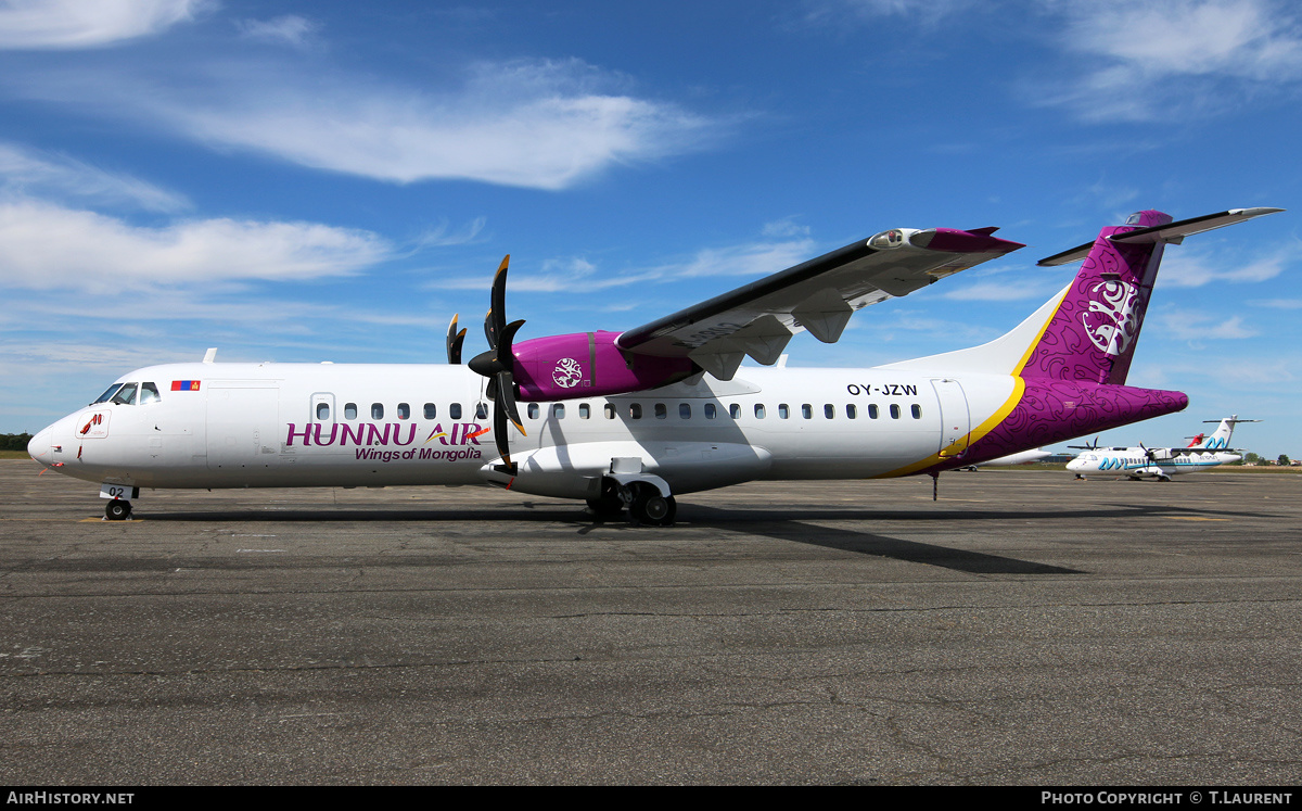 Aircraft Photo of OY-JZW | ATR ATR-72-500 (ATR-72-212A) | Hunnu Air | AirHistory.net #299228