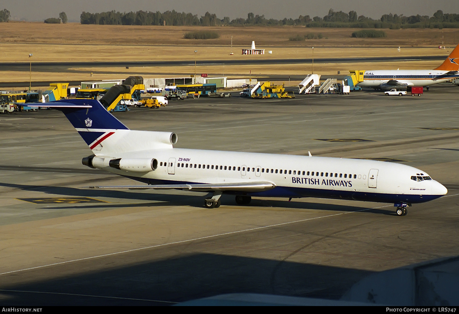 Aircraft Photo of ZS-NOV | Boeing 727-230/Adv | British Airways | AirHistory.net #299437