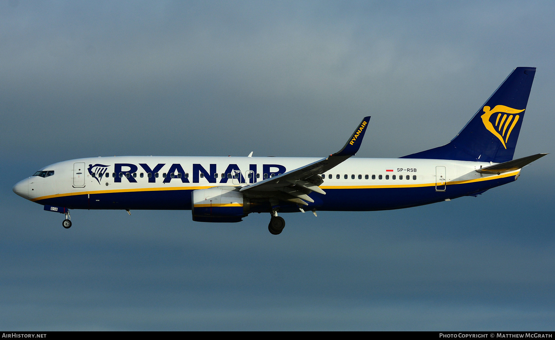 Aircraft Photo of SP-RSB | Boeing 737-800 | Ryanair | AirHistory.net #299544
