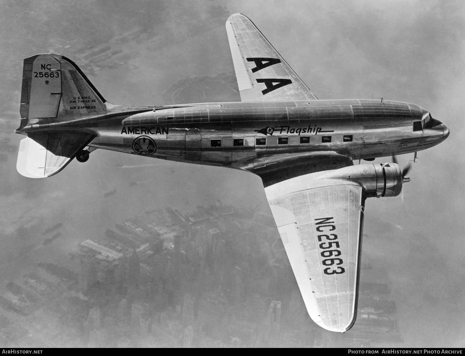 Aircraft Photo of NC25663 | Douglas DC-3-277B | American Airlines | AirHistory.net #299557