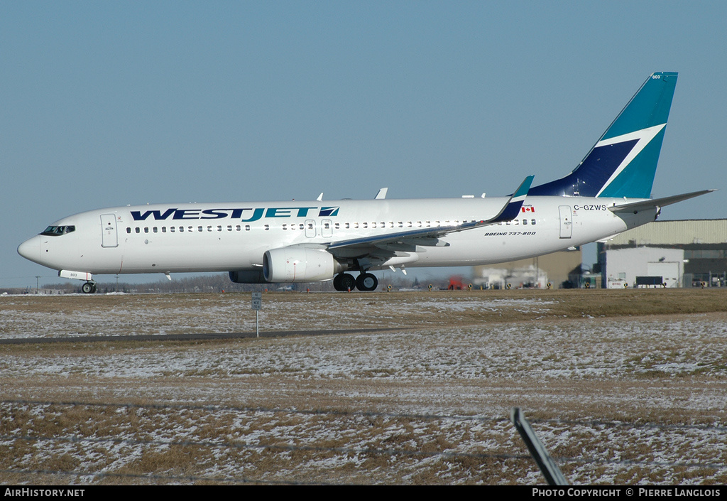 Aircraft Photo of C-GZWS | Boeing 737-8CT | WestJet | AirHistory.net #299648