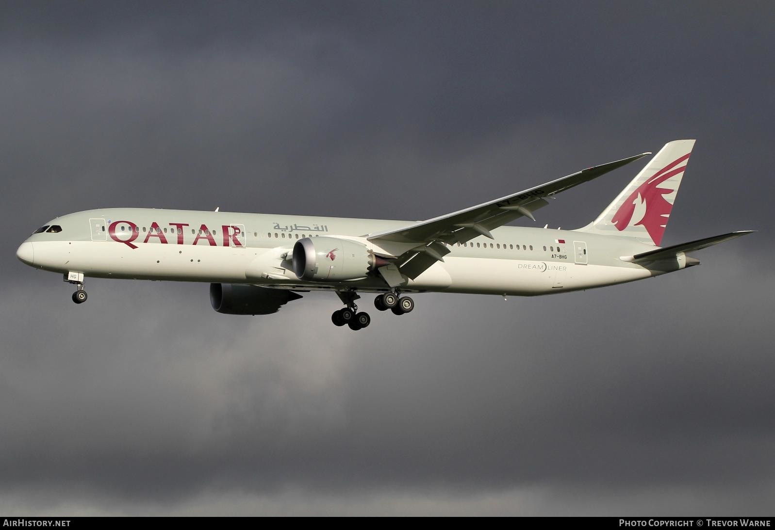 Aircraft Photo of A7-BHG | Boeing 787-9 Dreamliner | Qatar Airways | AirHistory.net #299660