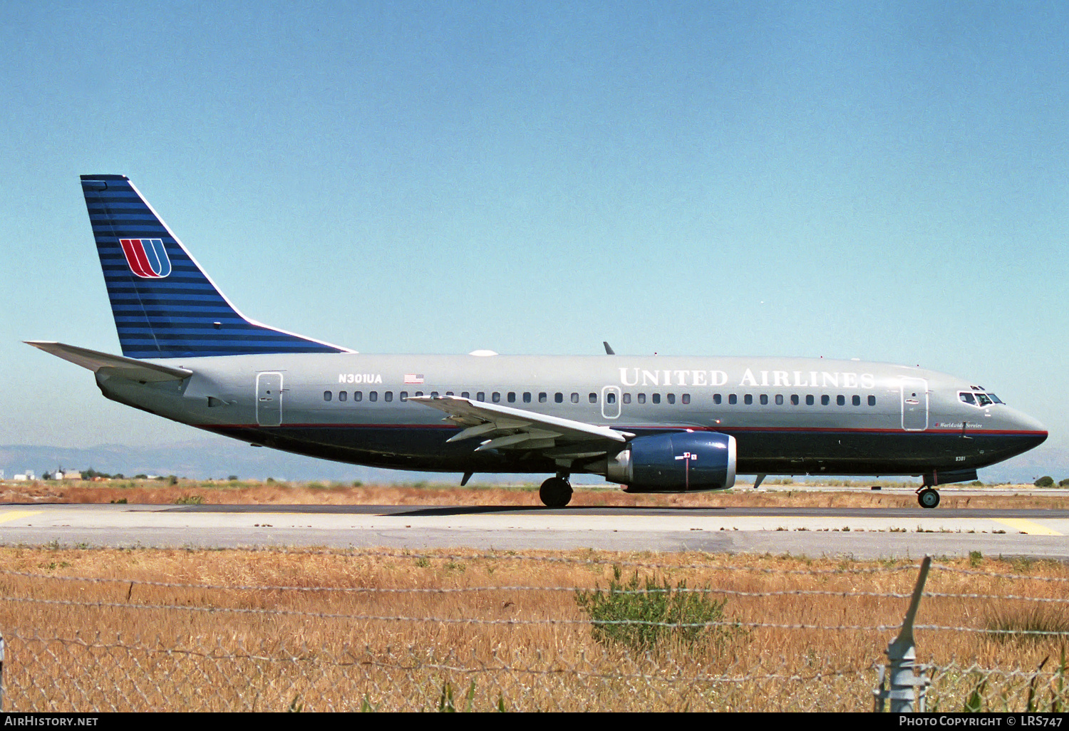 Aircraft Photo of N301UA | Boeing 737-322 | United Airlines | AirHistory.net #299787