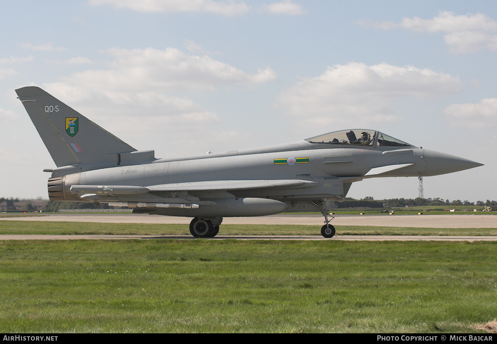 Aircraft Photo of ZJ936 | Eurofighter EF-2000 Typhoon F2 | UK - Air Force | AirHistory.net #299826
