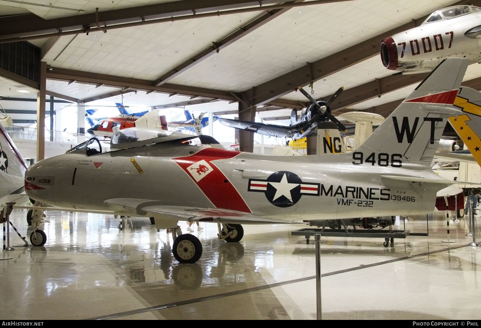 Aircraft Photo of 139486 / 9846 | North American FJ-4B Fury | USA - Marines | AirHistory.net #300061