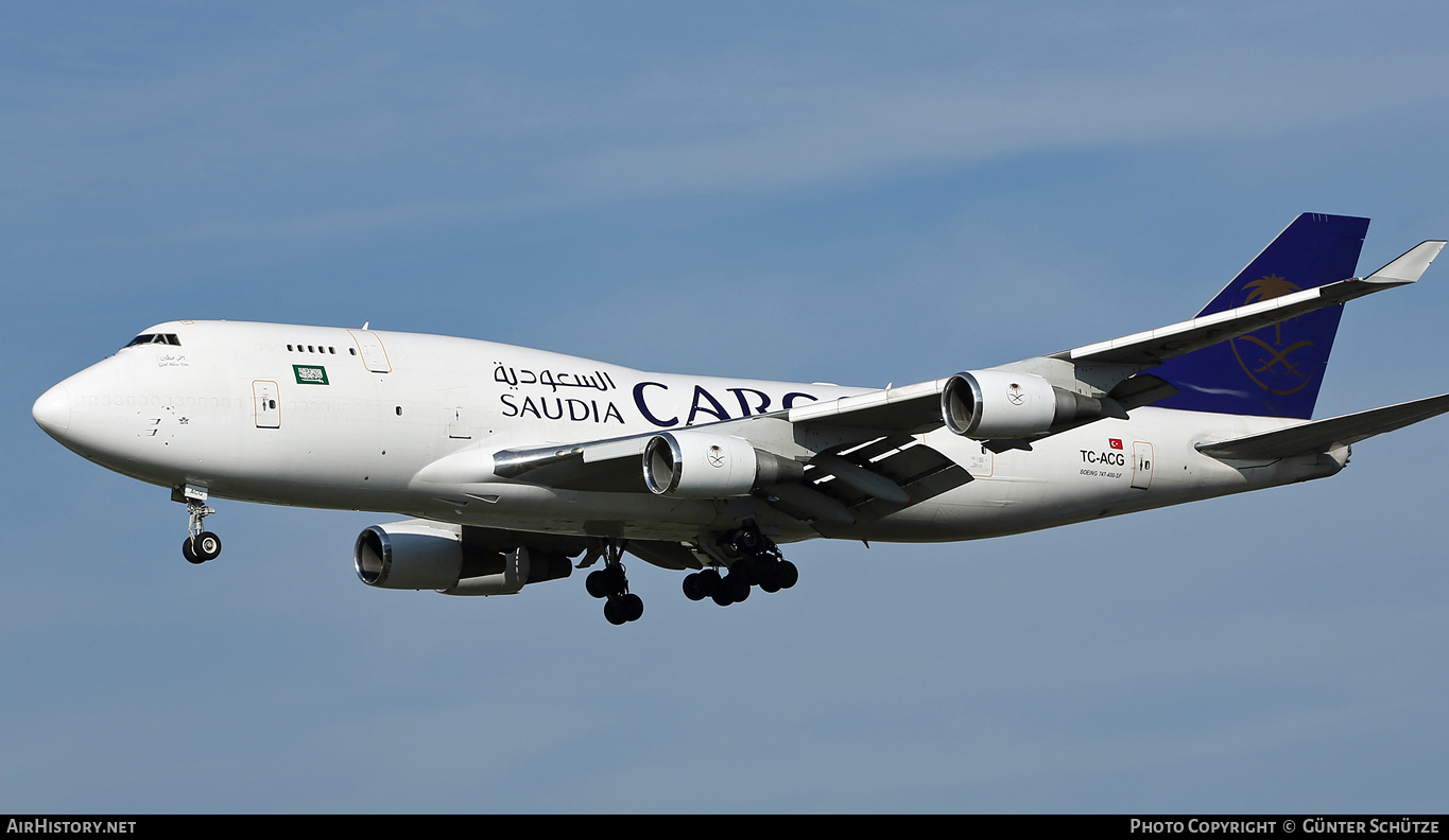 Aircraft Photo of TC-ACG | Boeing 747-481(BDSF) | Saudi Arabian Airlines Cargo | AirHistory.net #300097