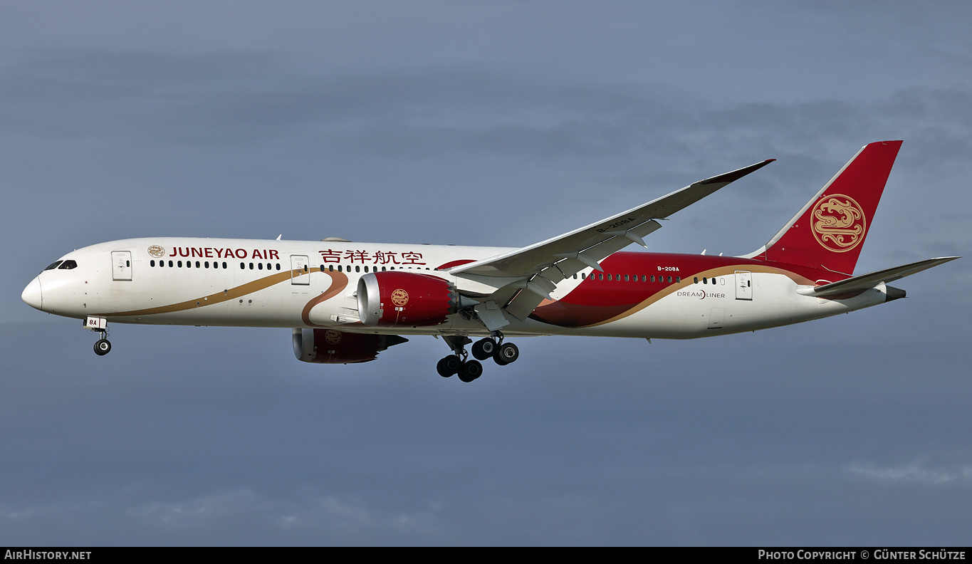 Aircraft Photo of B-208A | Boeing 787-9 Dreamliner | Juneyao Airlines | AirHistory.net #300119