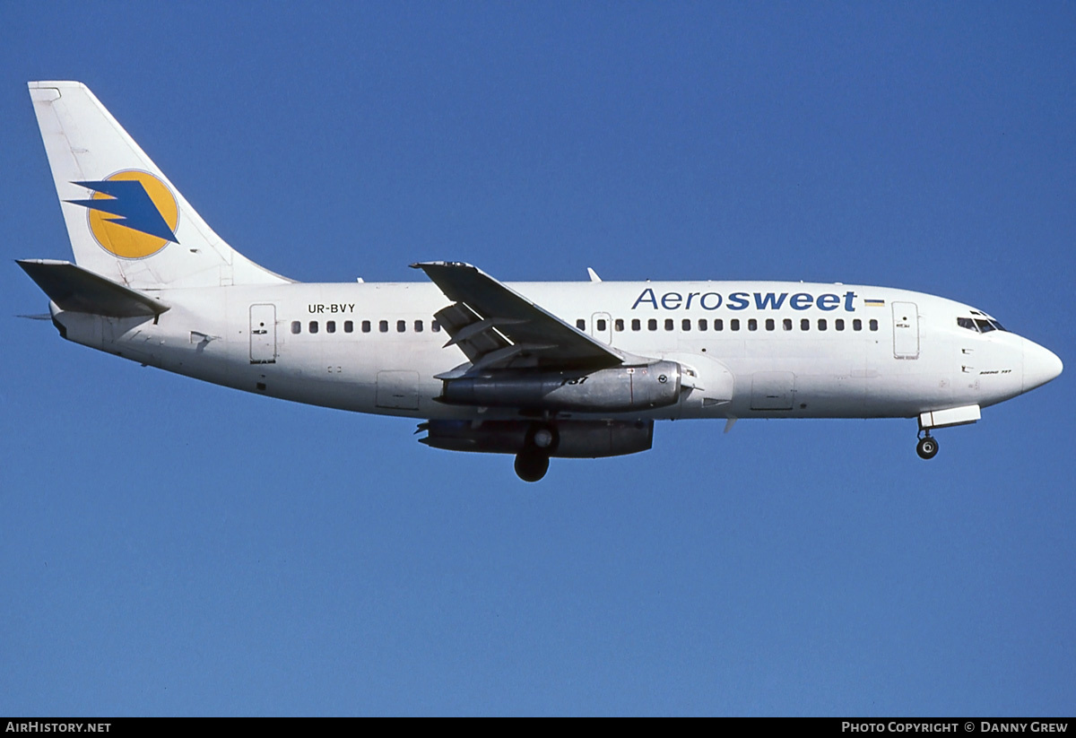 Aircraft Photo of UR-BVY | Boeing 737-2Q8/Adv | Aerosweet Airlines | AirHistory.net #300335