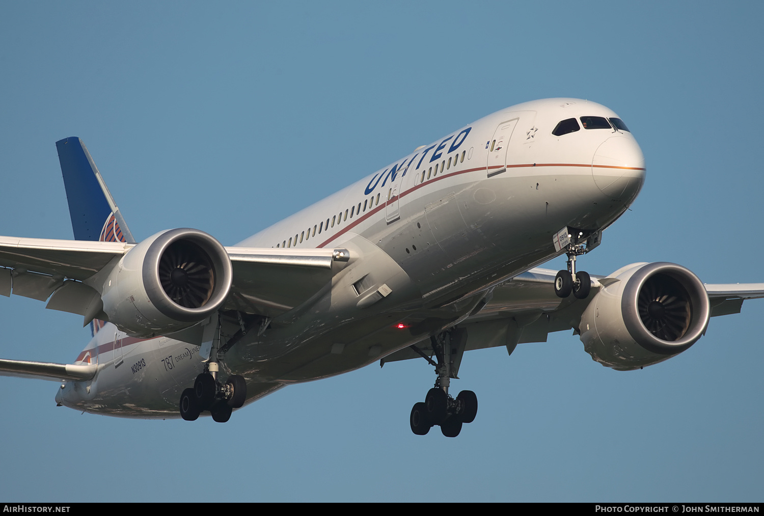 Aircraft Photo of N30913 | Boeing 787-8 Dreamliner | United Airlines | AirHistory.net #300553