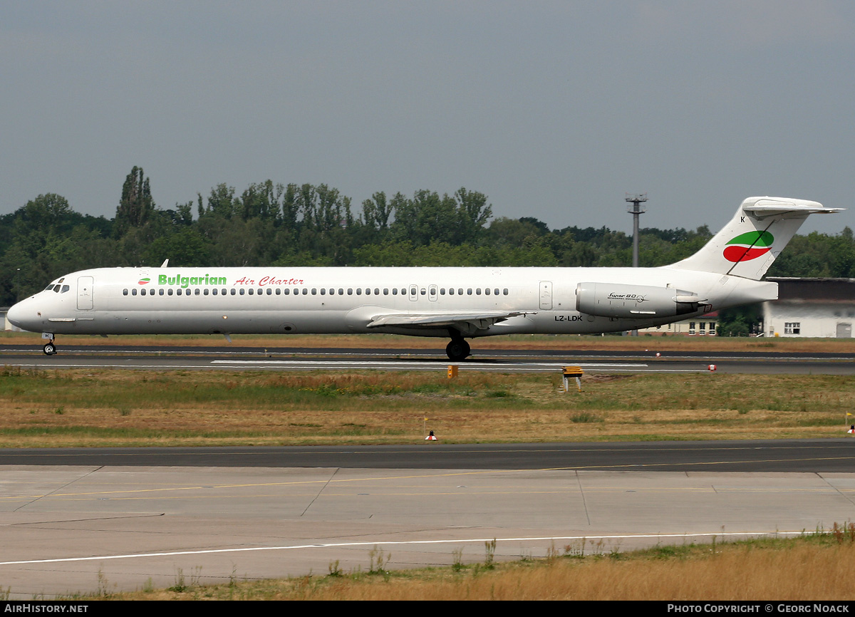 Aircraft Photo of LZ-LDK | McDonnell Douglas MD-82 (DC-9-82) | Bulgarian Air Charter | AirHistory.net #300949
