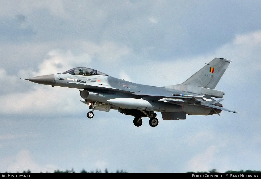 Aircraft Photo of FA98 | General Dynamics F-16AM Fighting Falcon | Belgium - Air Force | AirHistory.net #301064
