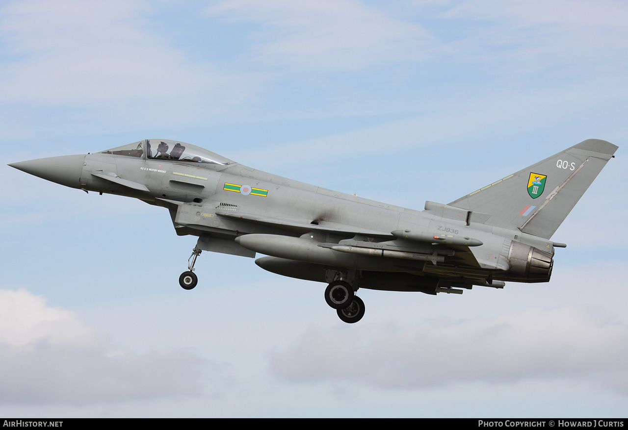 Aircraft Photo of ZJ936 | Eurofighter EF-2000 Typhoon F2 | UK - Air Force | AirHistory.net #301083
