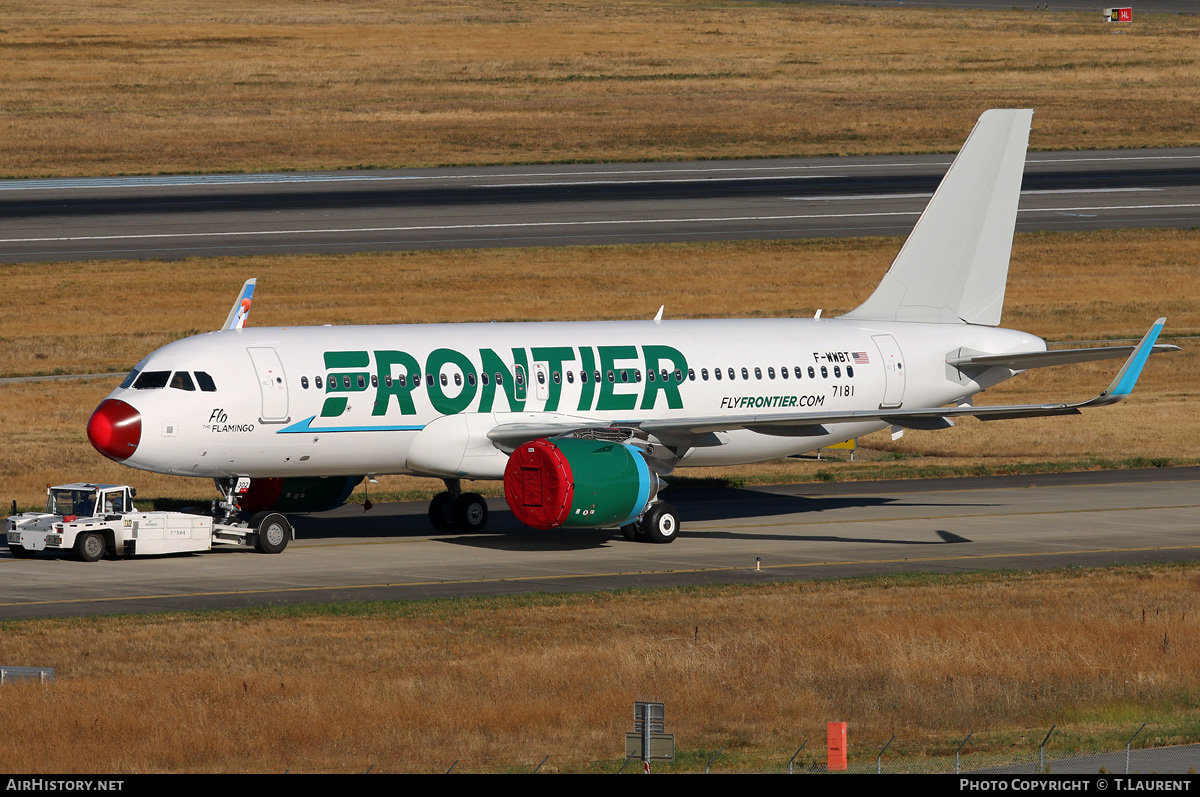 Aircraft Photo of F-WWBT | Airbus A320-251N | Frontier Airlines | AirHistory.net #301114