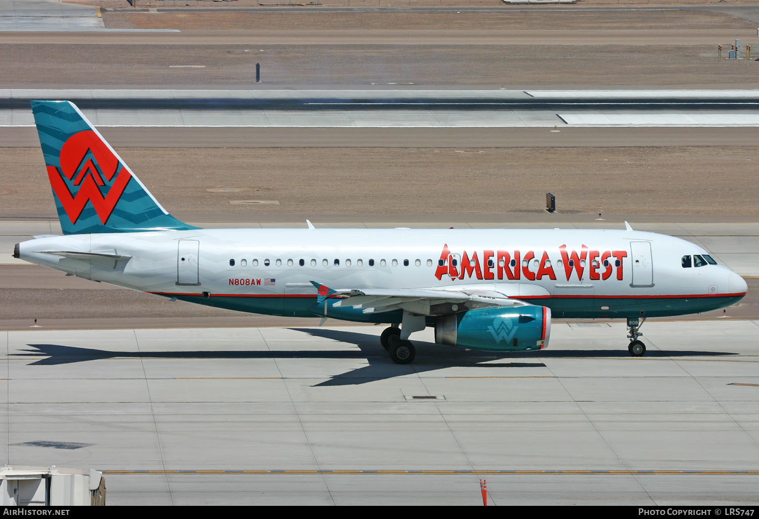Aircraft Photo of N808AW | Airbus A319-132 | America West Airlines | AirHistory.net #301319