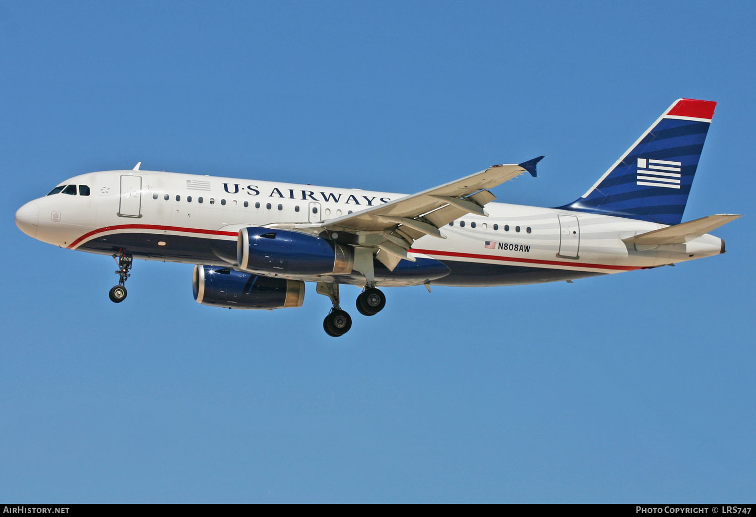 Aircraft Photo of N808AW | Airbus A319-132 | US Airways | AirHistory.net #301356