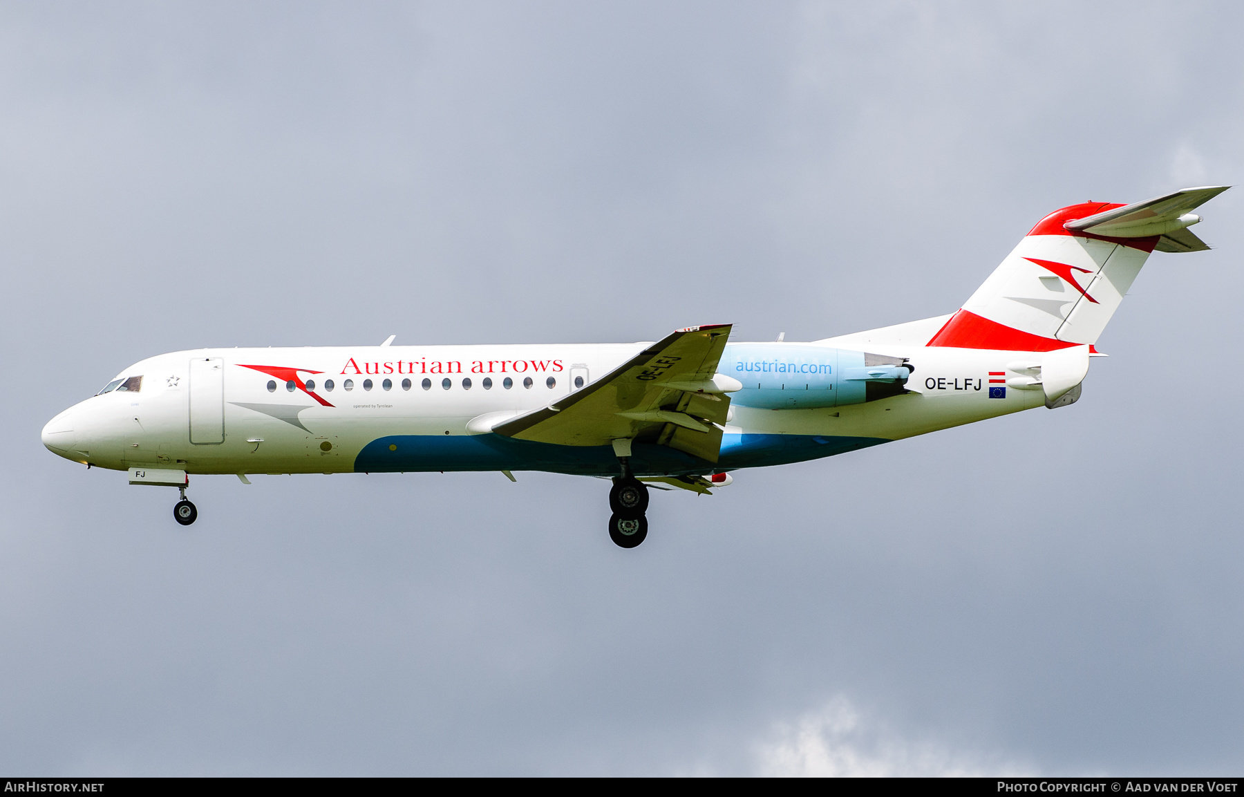 Aircraft Photo of OE-LFJ | Fokker 70 (F28-0070) | Austrian Arrows | AirHistory.net #301491