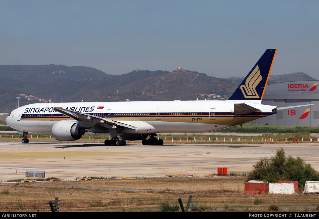 Aircraft Photo of 9V-SWF | Boeing 777-312/ER | Singapore Airlines | AirHistory.net #301567