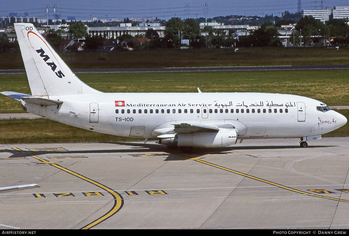 Aircraft Photo of TS-IOD | Boeing 737-2H3C/Adv | Mediterranean Air Service - MAS | AirHistory.net #302112