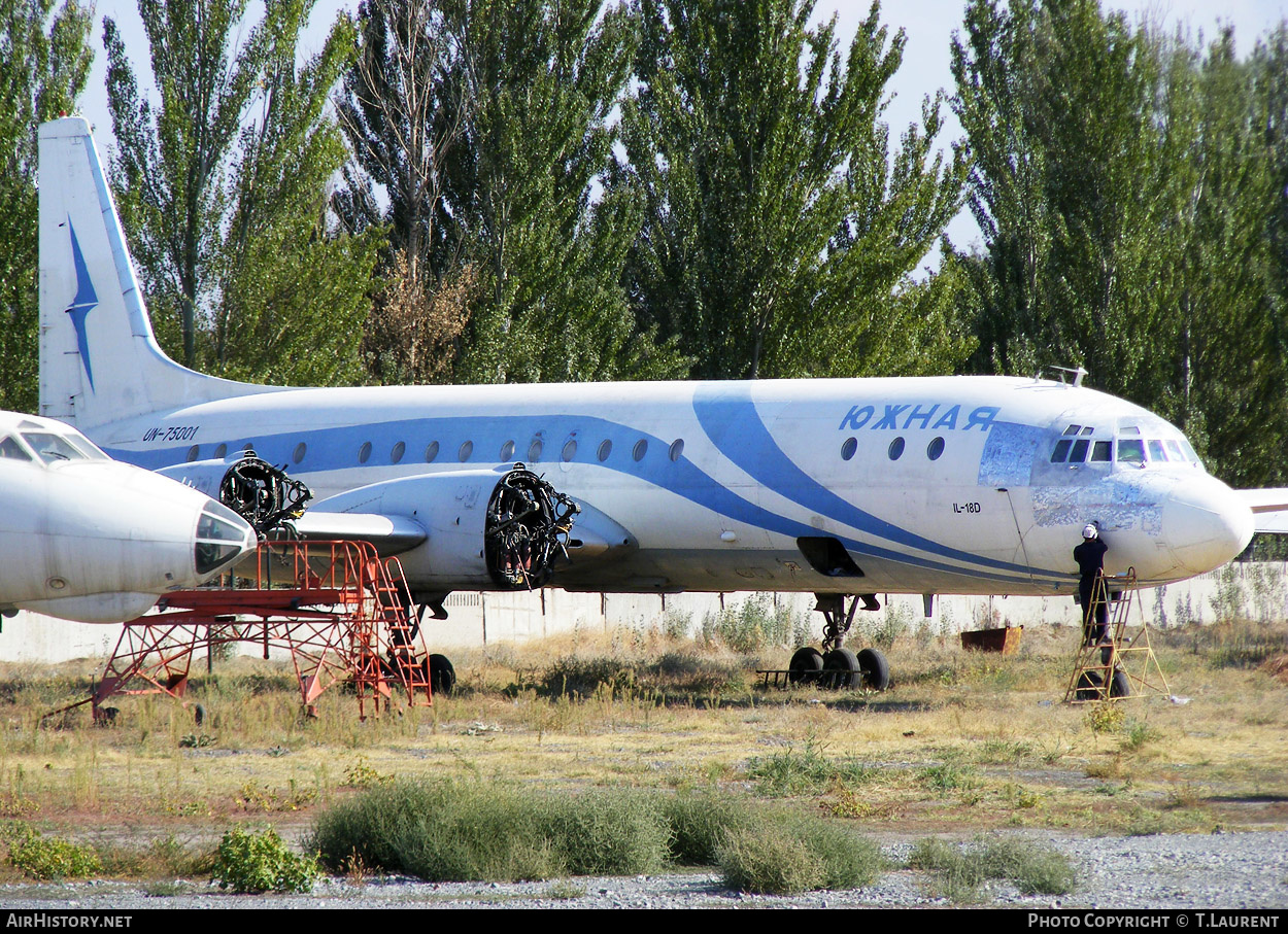 Aircraft Photo of UN-75001 | Ilyushin Il-18D | Yuzhnaya Aircompany | AirHistory.net #302401
