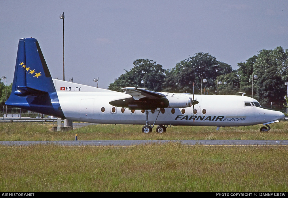 Aircraft Photo of HB-ITY | Fokker F27-500 Friendship | Farnair Europe | AirHistory.net #302598