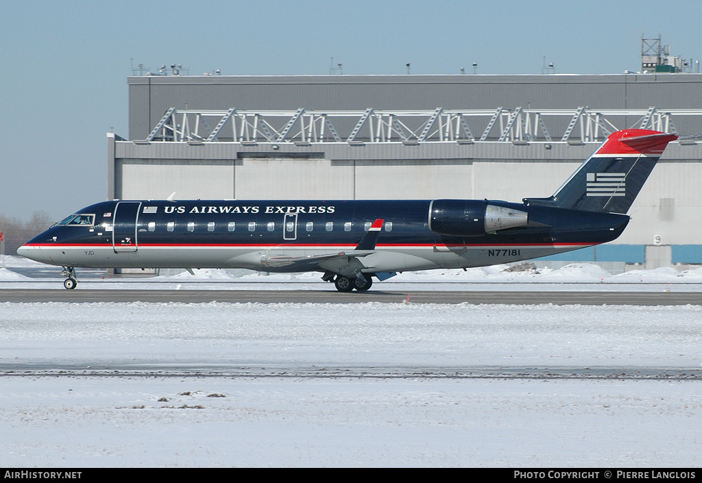 Aircraft Photo of N77181 | Bombardier CRJ-200LR (CL-600-2B19) | US Airways Express | AirHistory.net #302630